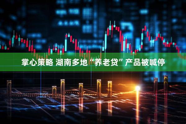 掌心策略 湖南多地“养老贷”产品被喊停