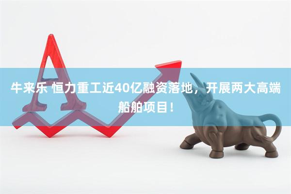 牛来乐 恒力重工近40亿融资落地，开展两大高端船舶项目！
